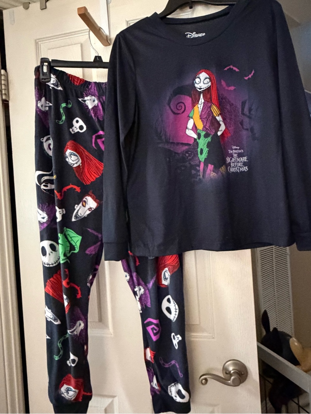 Disney The Nightmare Before Christmas Sally Kids Pajama Set - Black